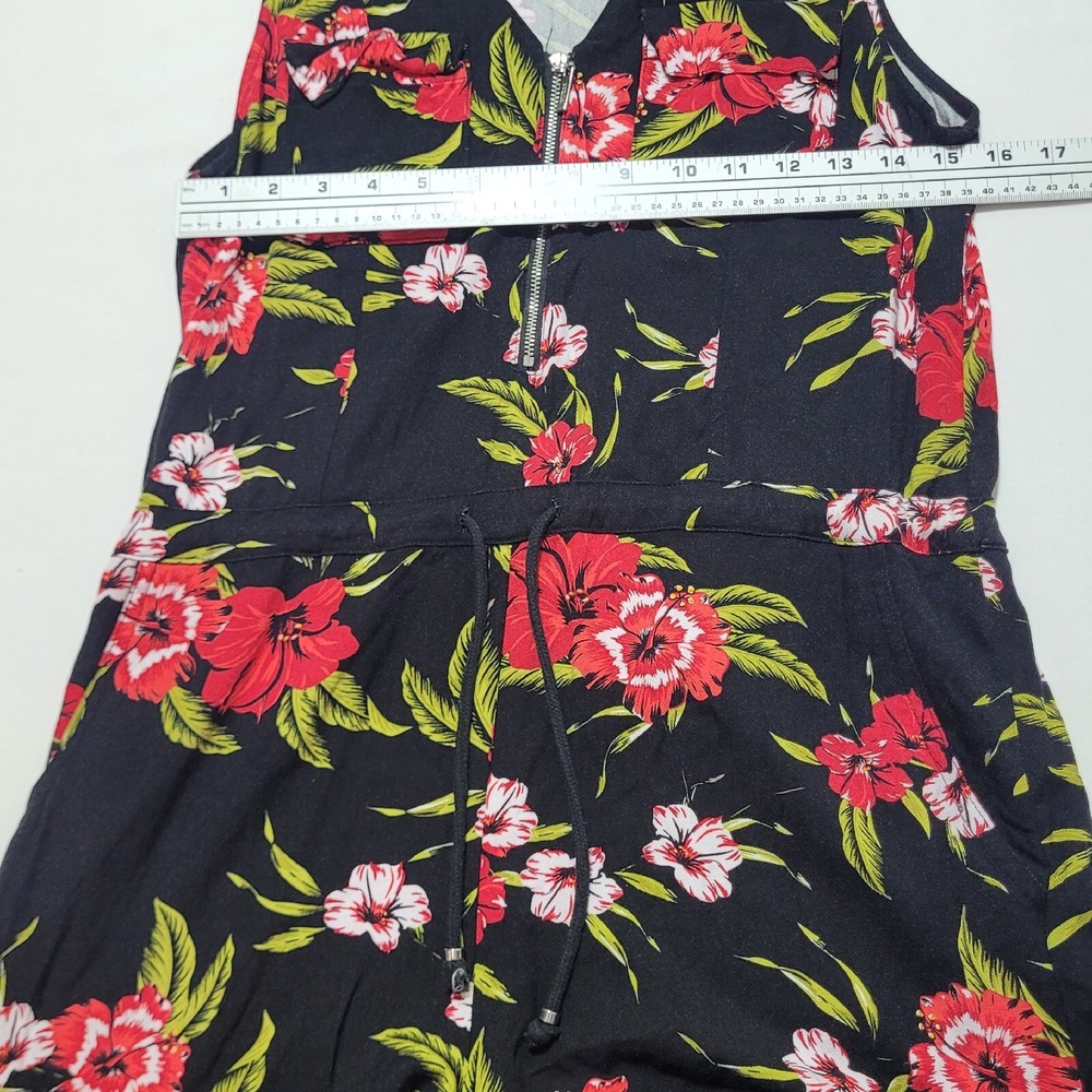 GUESS Los Angeles Womens Floral Dress Size S Casual Pockets Draw String Waist - Picture 7 of 8